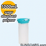 Suction liner bag 1000mL with filter, with super absorbent polymer  
