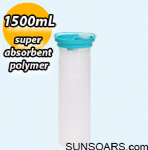 Suction liner bag 2N 1500mL with filter, with super absorbent polymer