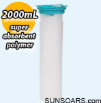 Suction liner bag 2N 2000mL with filter, with super absorbent polymer  